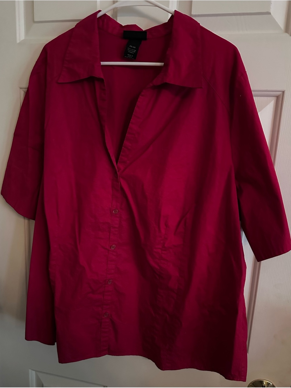 Lane Bryant Women’s Button-Down Shirt in red